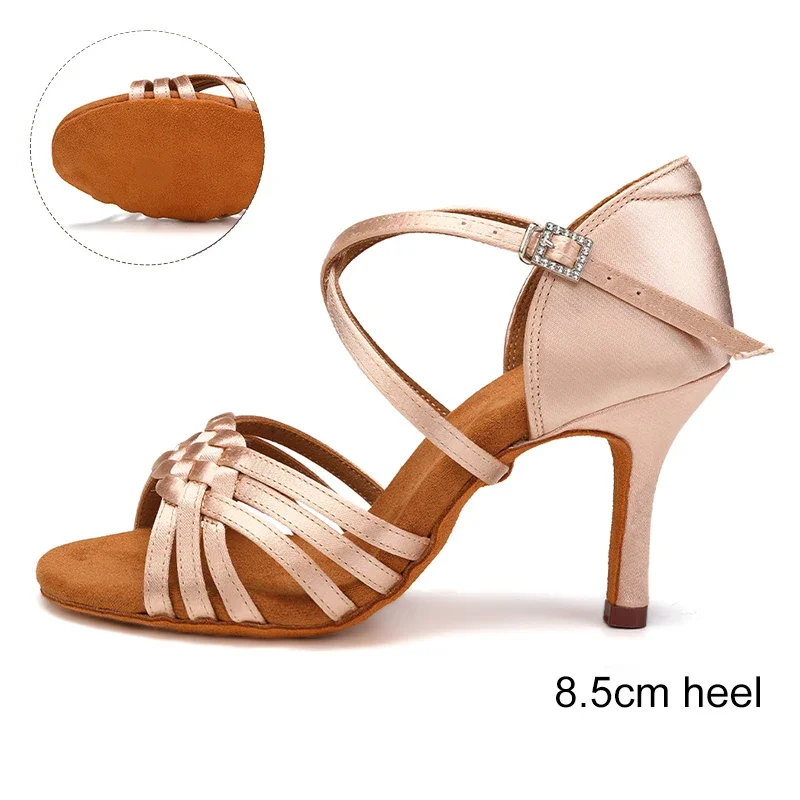 Sepatu dansa wanita, Sandal Salsa, sepatu dansa Latin, sepatu Ballroom Modern, sepatu penampilan Tango Jazz