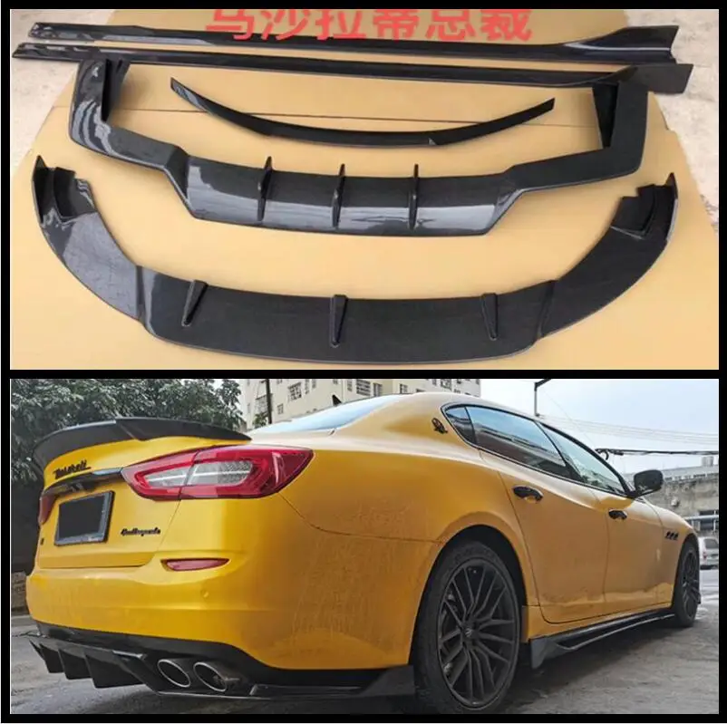 

Carbon Fiber Front Bumper Lip Rear Spoiler Trunk Diffuser Side Skirt Body Full Kit For Maserati Quattroporte 2013-2021