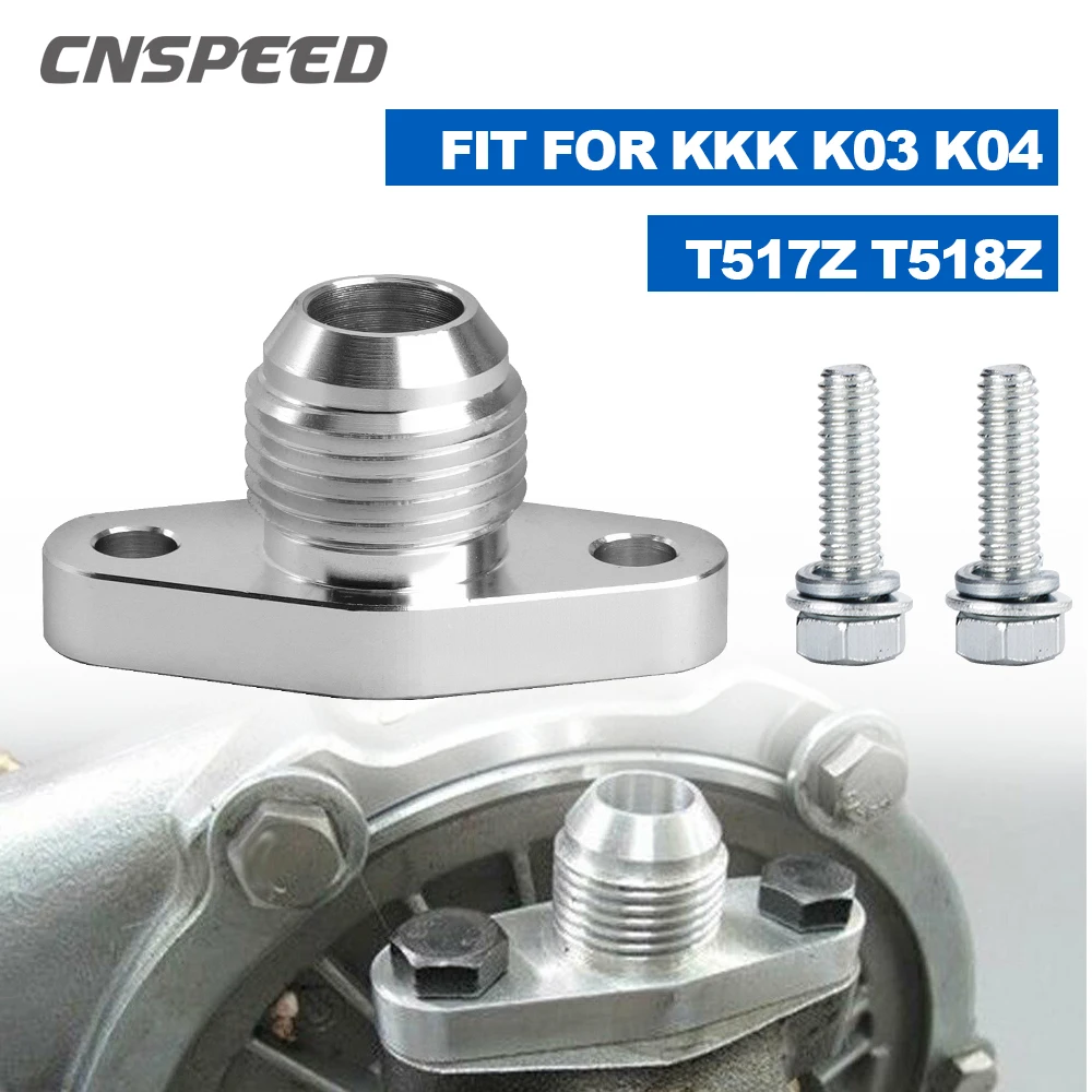 

Turbo Oil Return AN10 Drain Flange Adapter Kit For Mitsubishi TD04-TD06 Series Turbo/IHI RHF4 RHB4 RHB5 KKK K03 K04