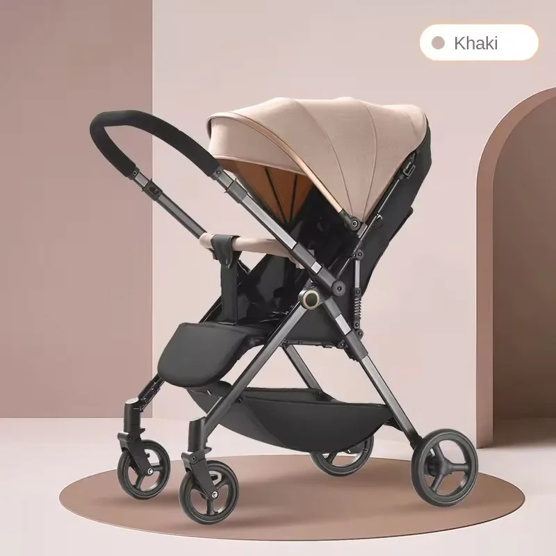 Newborn Stroller High Landscape Can Sit and Recline Two-way Swivel Seat Four Wheels Shock Absorption Adjustable Baby Stroller