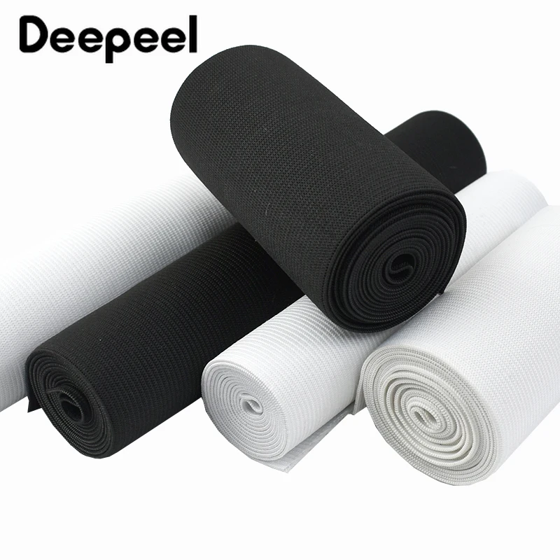 1Meter Deepeel Elastic Bands 10/15/20/25cm Wide Rubber Band Trousers Waistband Stretch Tape DIY Garment Bags Sewing Accessories