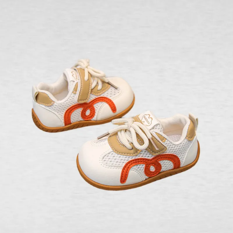 Children's Mesh Sports Shoes Spring Autumn Breathable Walking Shoes for Girls Boys Baby White Casual Footwear Size 18-29