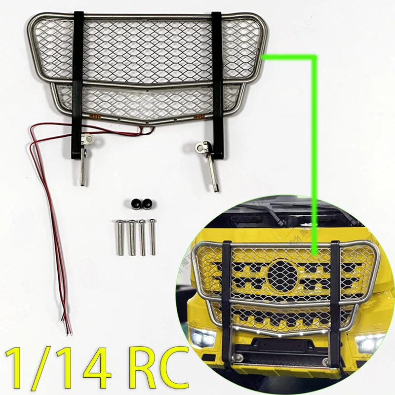 

Simulation Front Bumper Bumper Guard Upgrade Accessories for 1/14 Tamiya RC Truck BENZ 3363 ACTROS AROCS