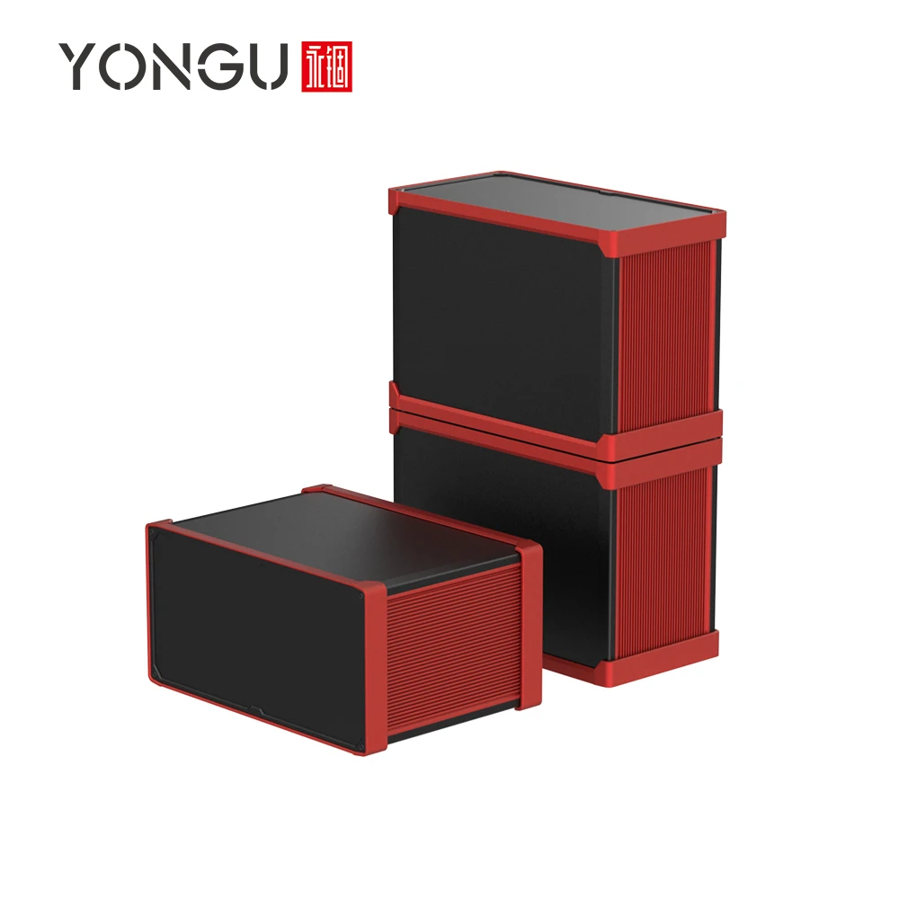 Yonggu Manufacturing Sheet Metal Audio Amplifier Case Enclosure Extrusion Electronic Full Aluminum Alloy Compact Chassis