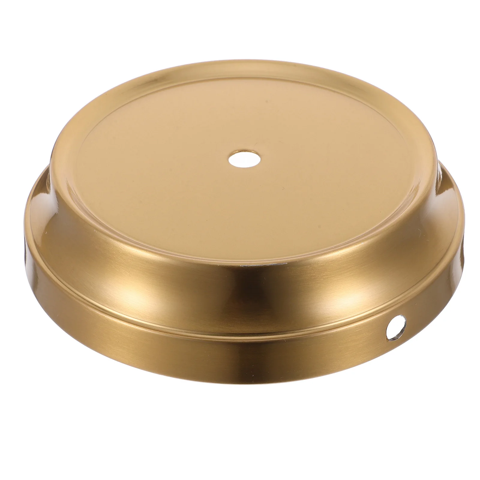 

Copper Plated Lamp Base Heavy Duty Iron Round Tabletop Light Stand Universal Desk Lamp Replacement Chassis Accessory