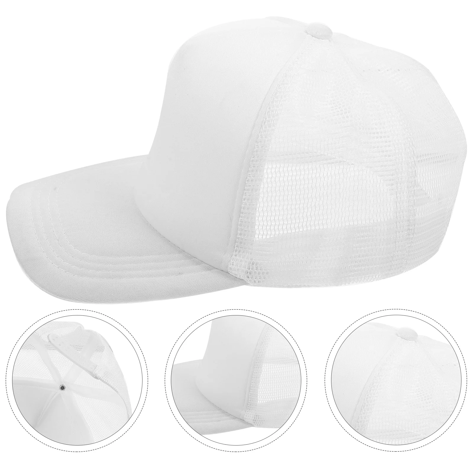 

10 Pcs Blank Mesh Baseball Cap Caps Hat Flat Brim Hats for Women Sublimation and