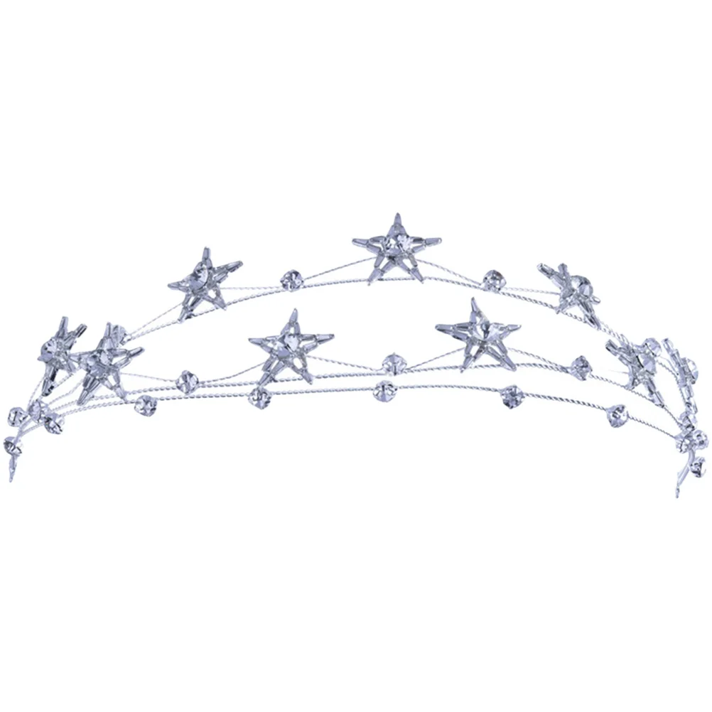 

Star Crystal Headband Bridal Hair Accessories Elegant Tiara for Women Wedding Party Birthday Crowns Wedding Tiaras Bride