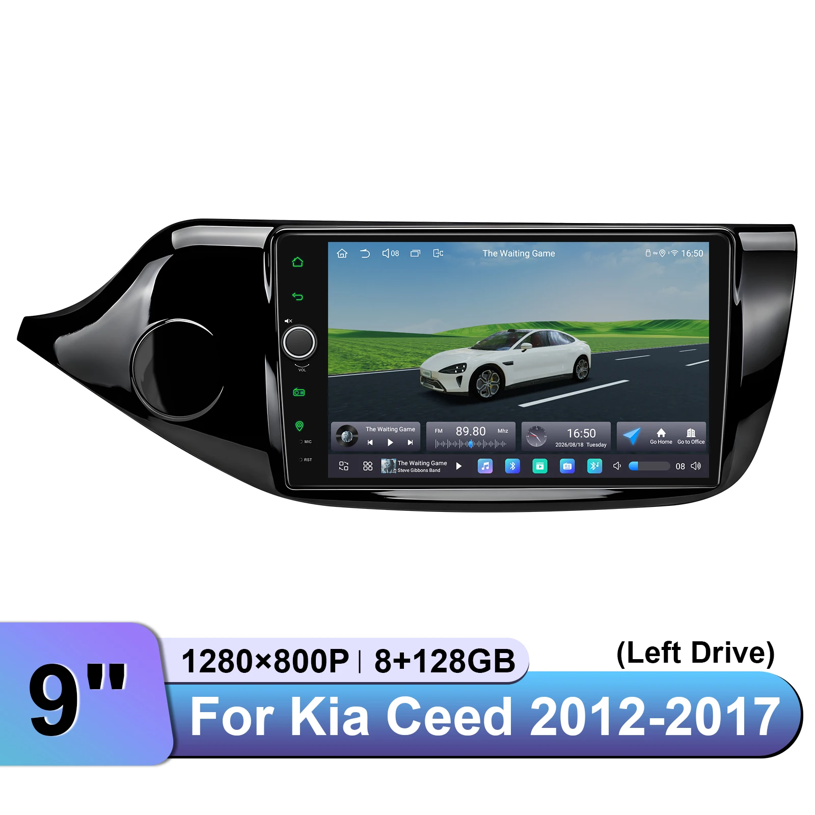 JOYING Android Car Stereo for Kia Ceed 2012-2017 LHD Wireless CarPlay Android Auto GPS Navigation Multimedia Radio Head Unit