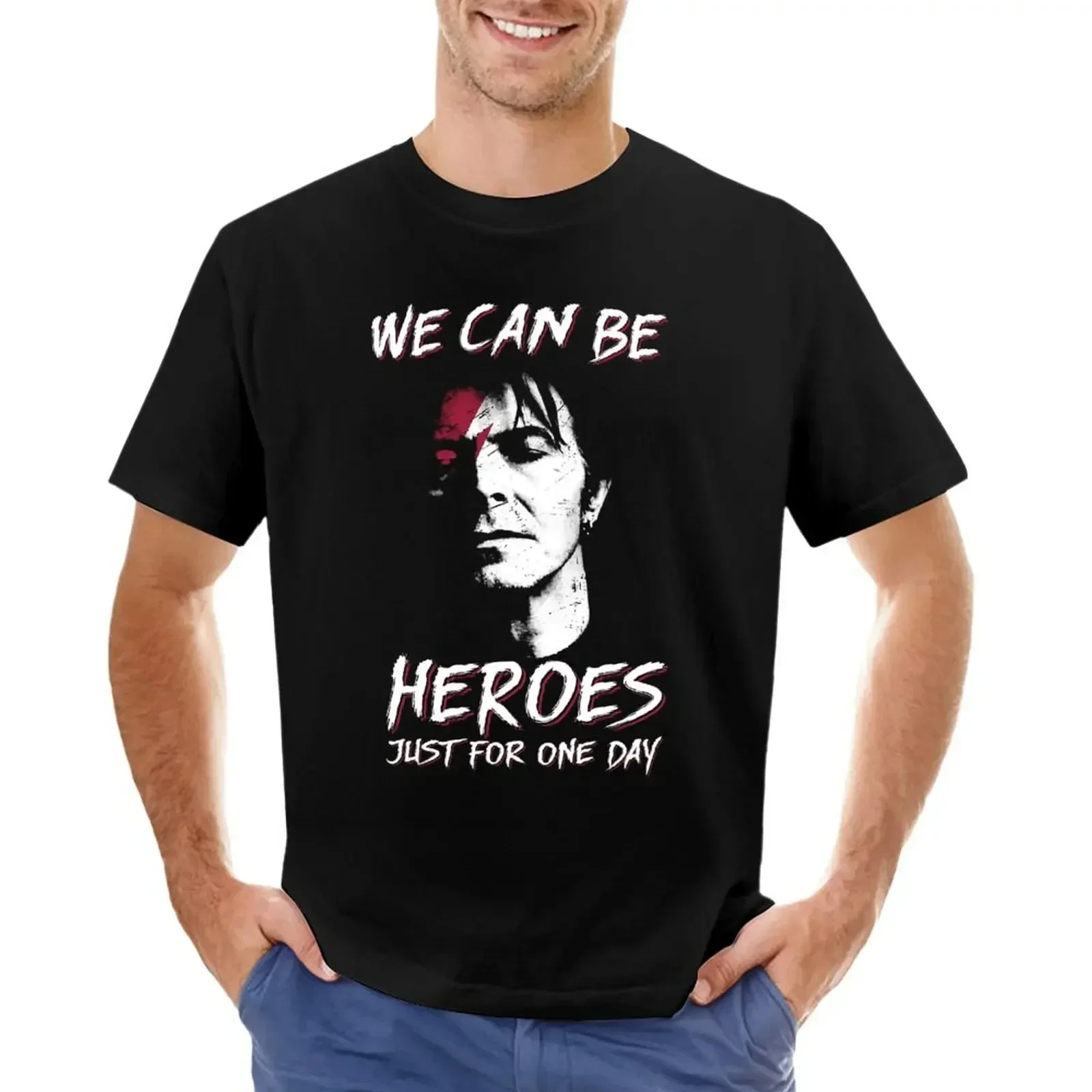 Famous Words Popular Top Sale Creative We Can Be Heroes David Shirt Bowie Smoking for Fans Essential T-shirt