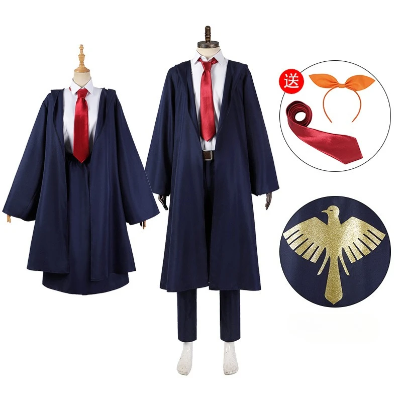

Mashle Cosplay Costume Mashle Magic and Muscles Cosplay Cloak Mash Lance Lemon Dot Finn Easton Magic Academy Uniforms Blue Robe