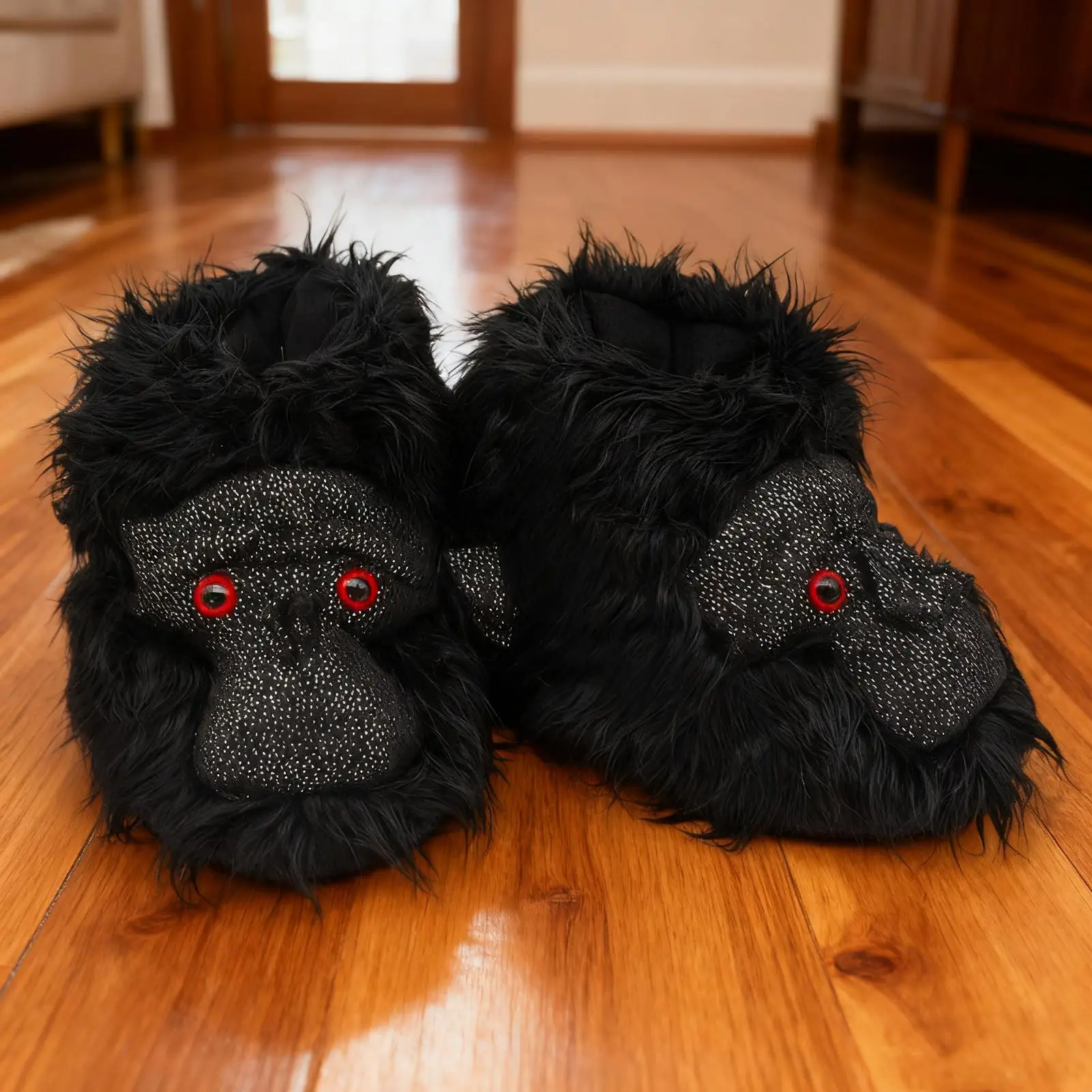 

Нечеткие тапочки, забавные теплые зимние домашние тапочки с животными для женщин и мужчин, для взрослых, для дома и улицы, для спальни, дома, зимы