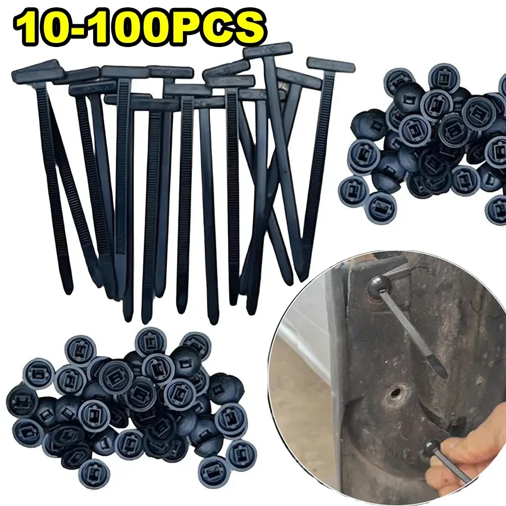 10-100PCS Nylon Multifunctional Zip Tie Buckle Through Nail Cable Tie Buckle Pin Button Zip Ties Self-Locking Camper Accessories