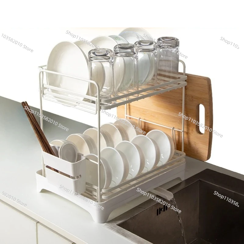 Multifunctional Kitchen Sink Dish Drain Rack Bowl Storage Organizer Tableware Shelf Drain Cabinet