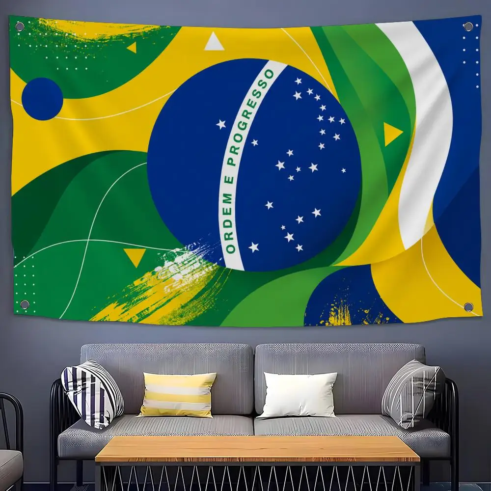 Symbol Brazil National Flag Flags Flags for Room, Bedroom, Home, Outdoor, Wall Hanging, Concert Print, Art Banner