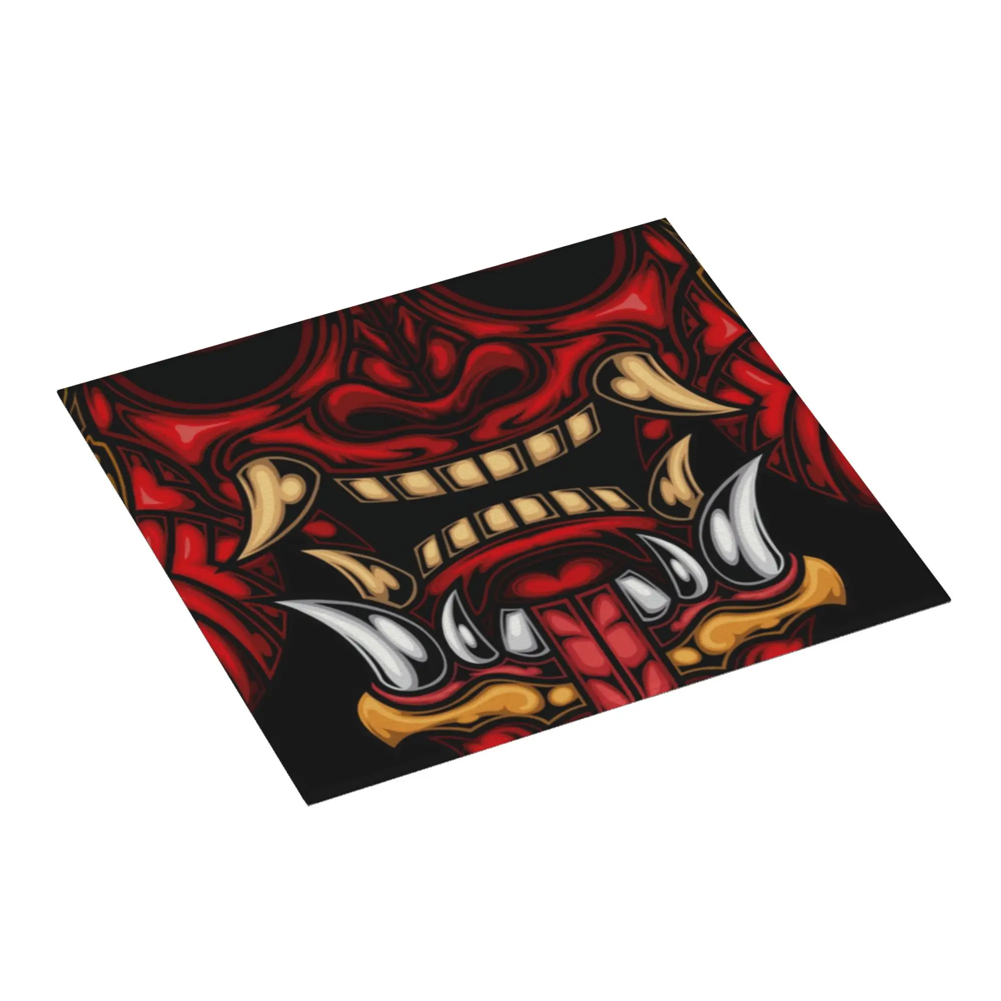 Hannya Barong Drying Mat For Kitchen Waterproof Reusable Japanese Samurai Demon Monster Oni Bathroom Countertop Protector Mat