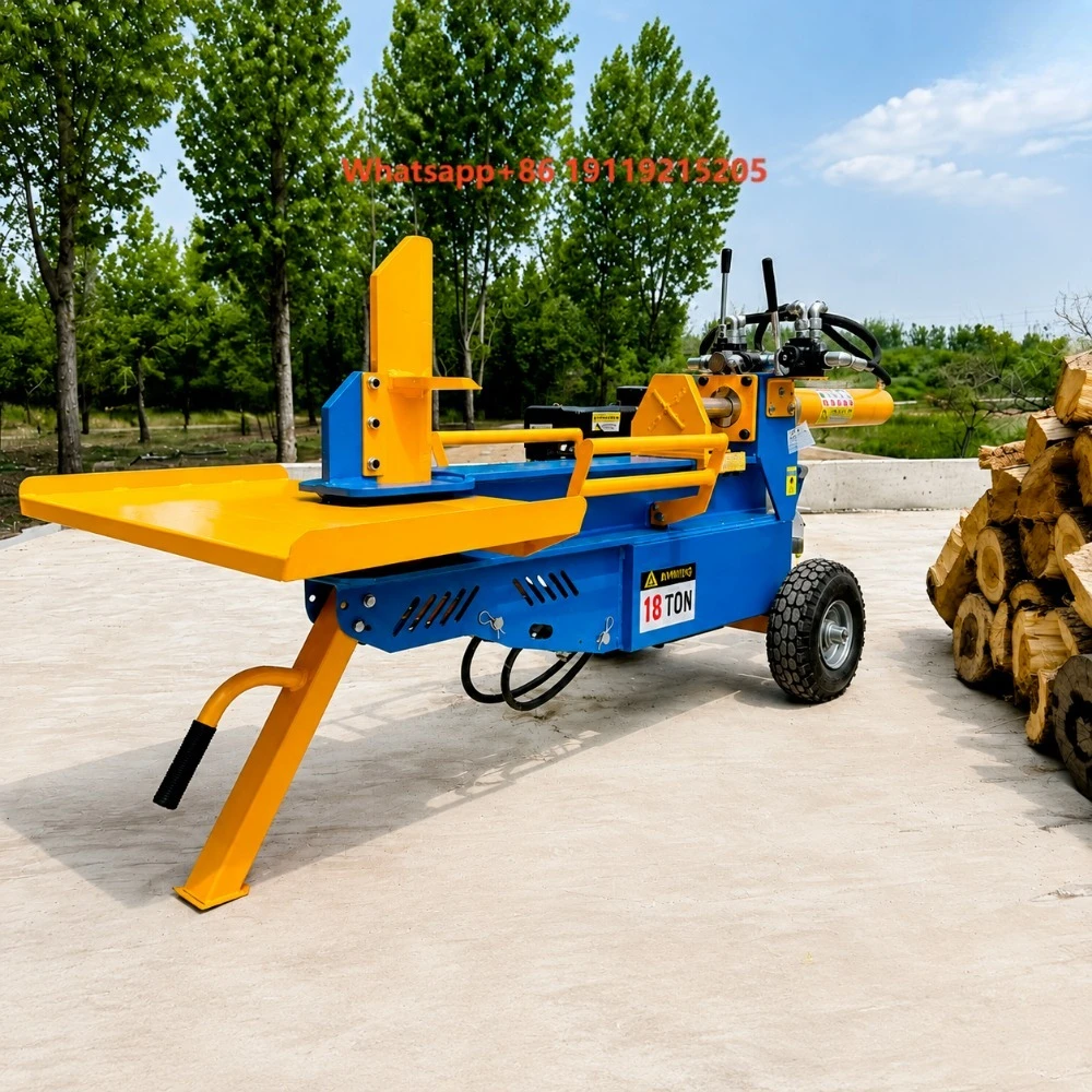 High Power Electric Hydraulic Log Splitter Fast Wood Cutting Machine for Forestry Construction