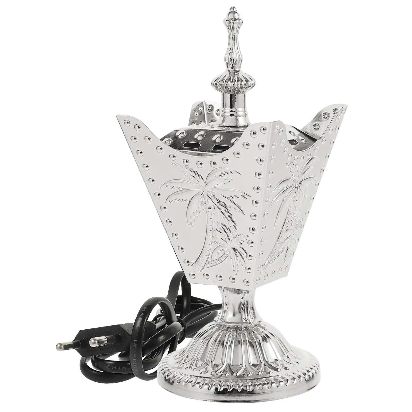 

Metal Incense Electric Censer Decorative Retro Incense Burner Household Retro nament Reusable Small Size Lightweight