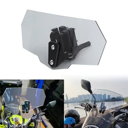 Motorcycle Universal Gray Adjustable Windscreen Wind Deflector Windshield For Kawasaki BMW Ducati Honda Benelli Triumph Yamaha
