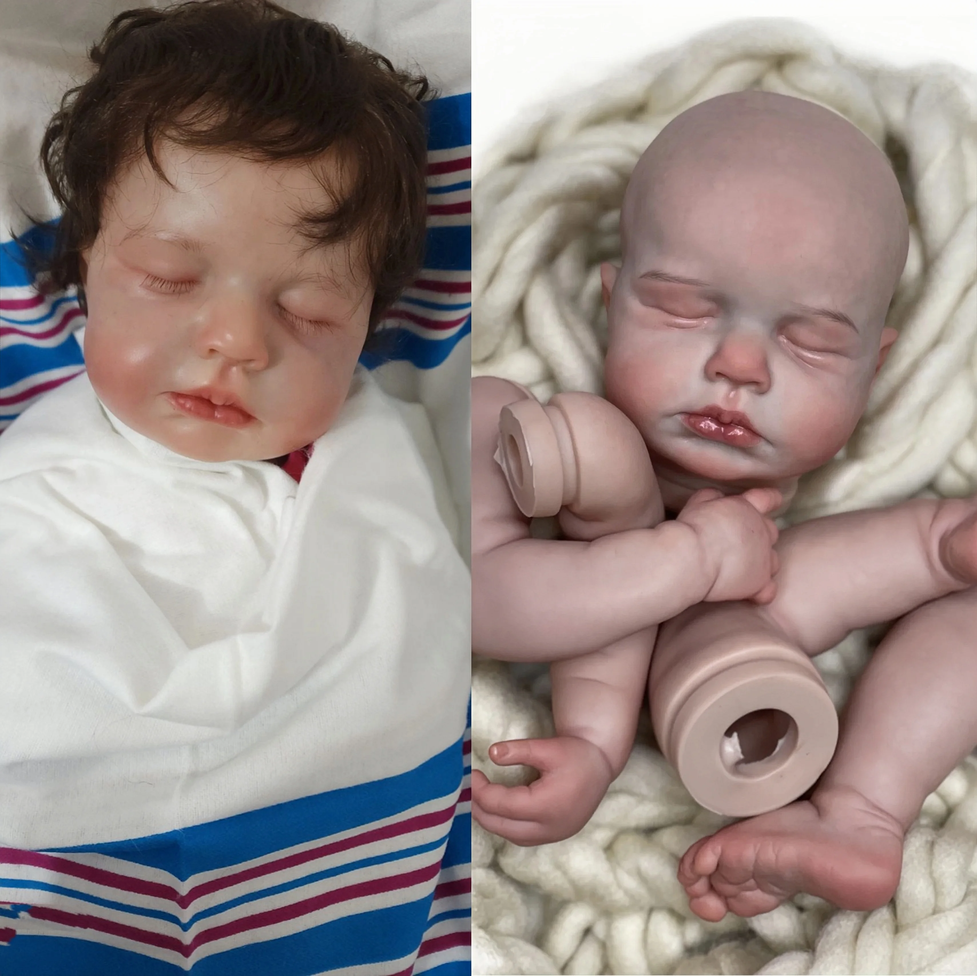 Saskia 19 Inch Loulou Reborn doll Kits bebe Genesis Artist Handmade Painted Bebe kit reborn nuovi arrivi Realistic Accessories