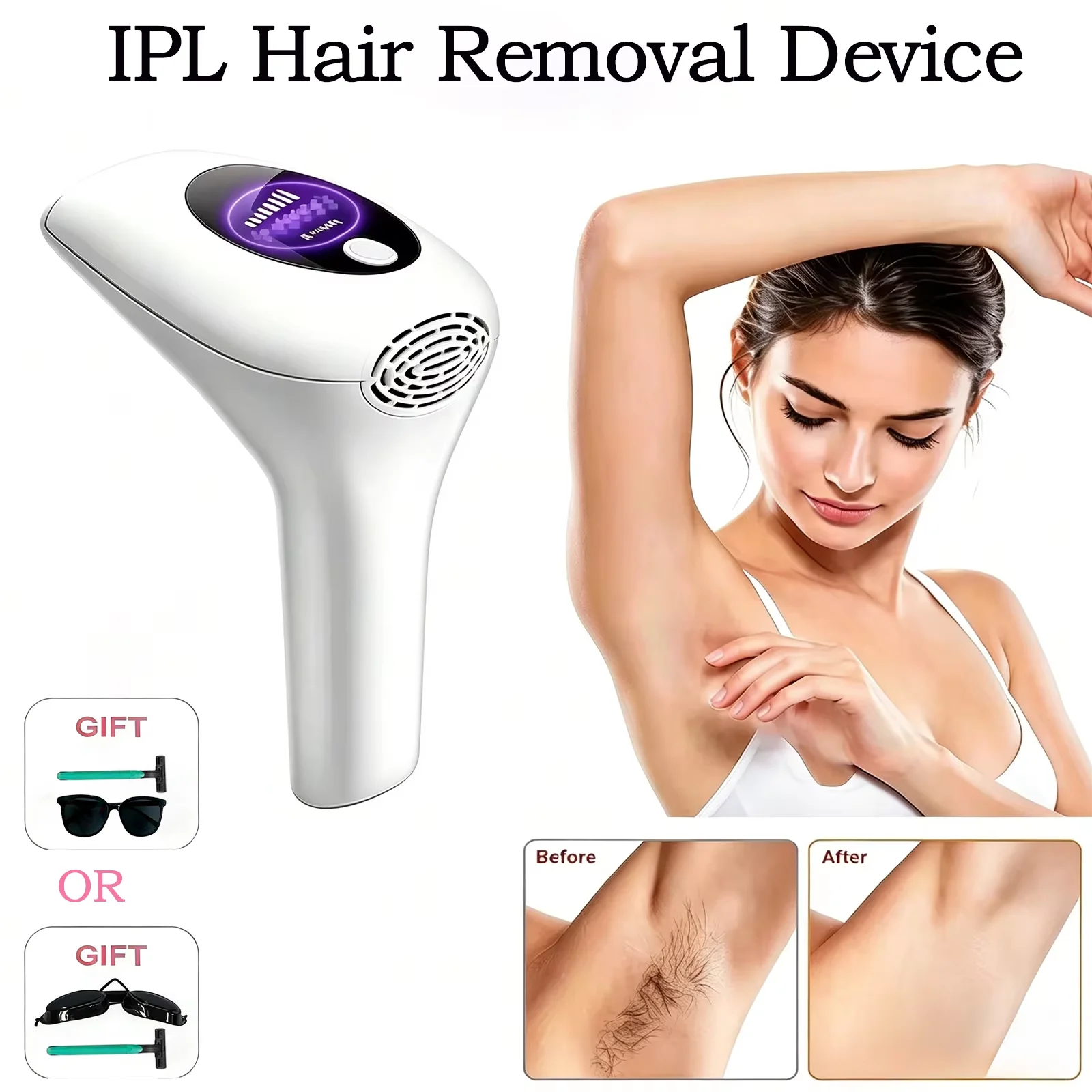 Professional IPL Laser Hair Removal Device 999999 Flashes Whole Body Hair Remover Home Use Epilator for Women Men