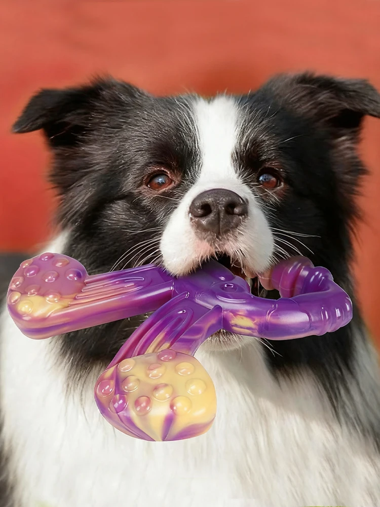 ألعاب الكلاب على شكل حيوان لعبة طب الأسنان للكلاب من النايلون لعبة تنظيف الأسنان للكلاب المتوسطة والكبيرة #6