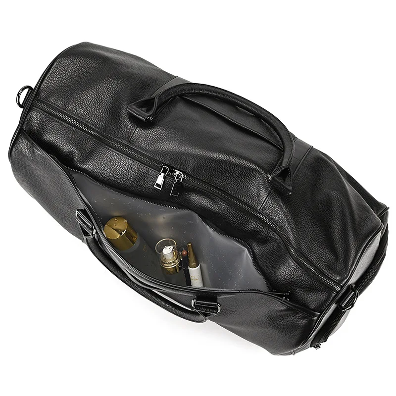 Imagem -05 - Mochila Masculina de Couro de Vaca com um Ombro Bolsa Tiracolo Grande Capacidade Moda Casual Viagem ao ar Livre Alta Qualidade 55 Malas