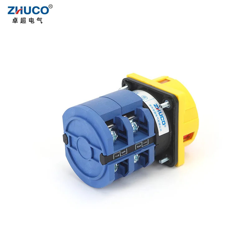 ZHUCO SZW26-63 2GS 64X64mm Panel 2 Phase 8 Screws 63A Changeover Power Cut-off Padlock Combination Master Control Select Switch