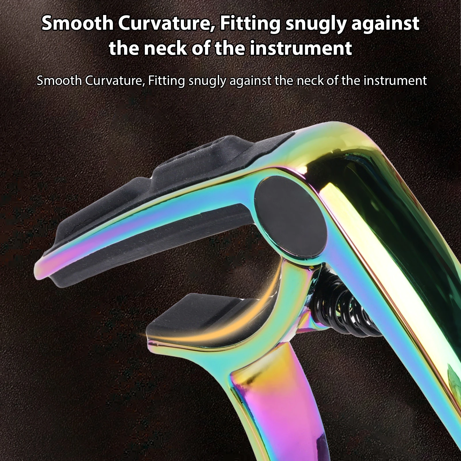 Capo para Guitarra Meideal, Diseño de Resorte de Aleación de Zinc con Almohadilla Antideslizante y Soporte para Púas, Almohadilla de Silicona, Capo para Guitarra Acústica y Clásica