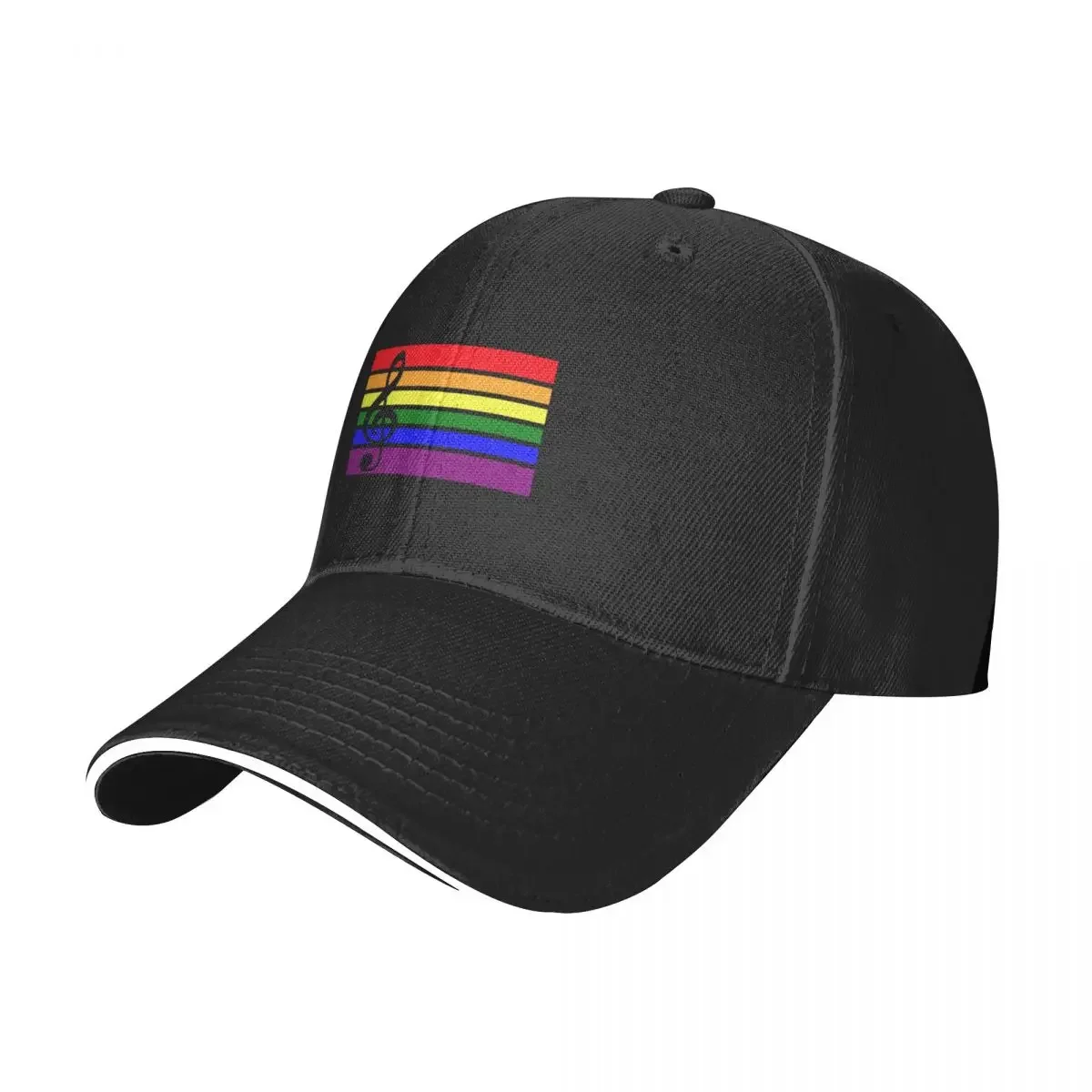 Rainbow Treble Clef Baseball Cap Uv Protection Solar Hat Winter hat Golf Wear Caps For Men Women's