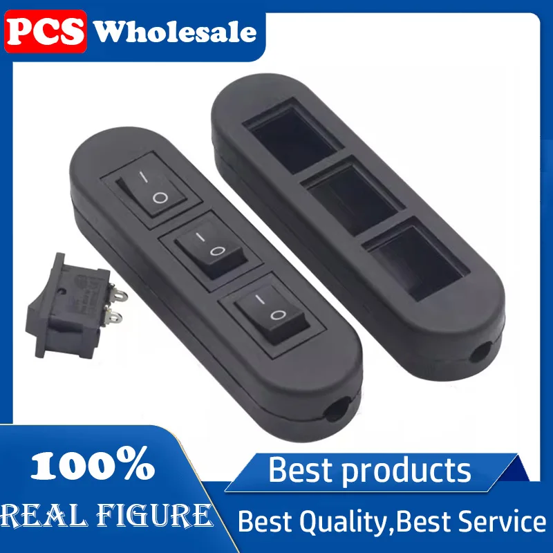 

1PCS DIY modified accessories Car triple combination switch three boat type switch line head midway switch 2 gear