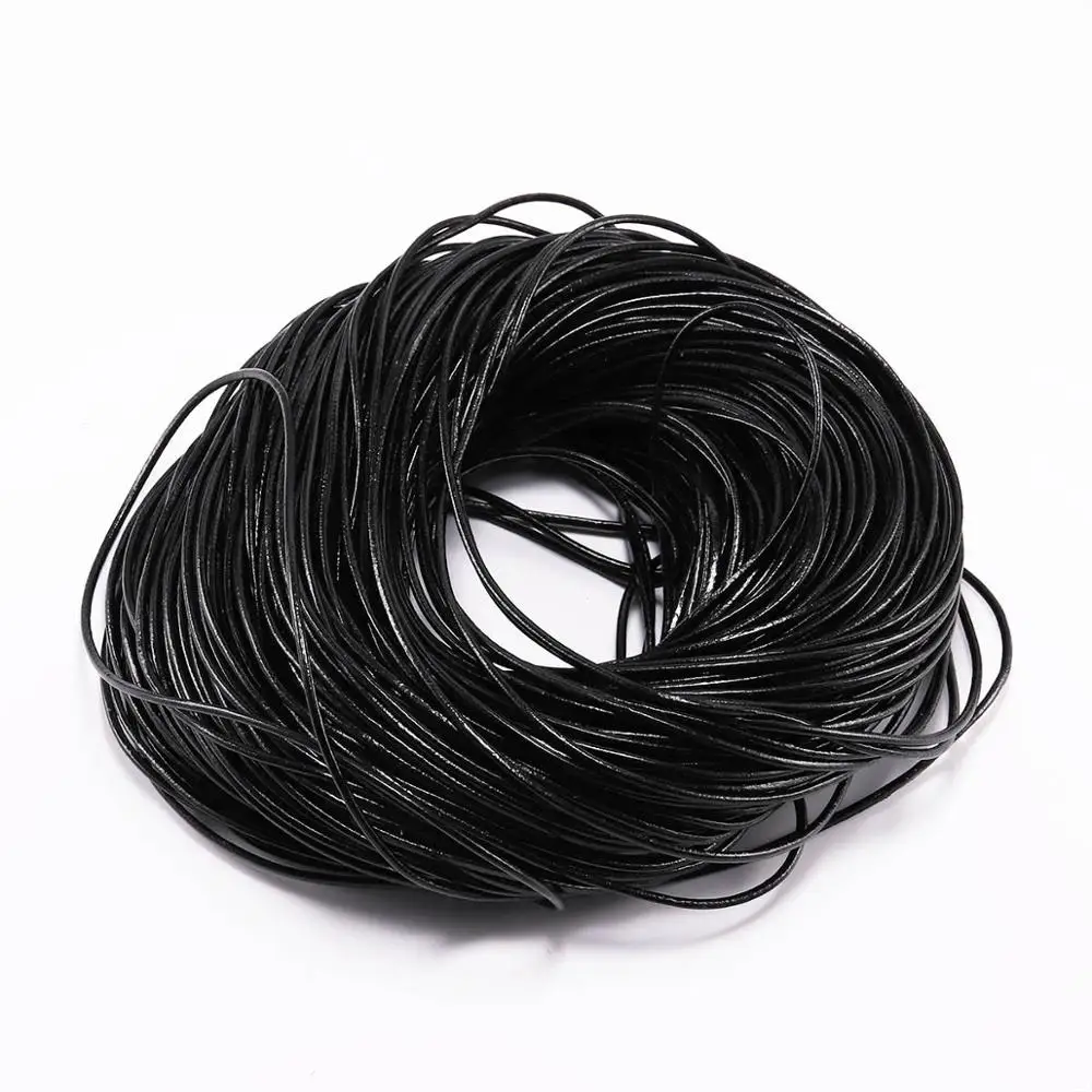2/5 meters/partij 1-6mm Echt Koe Lederen Ronde String Koord DIY Armband Bevindingen Touw String voor Sieraden Maken