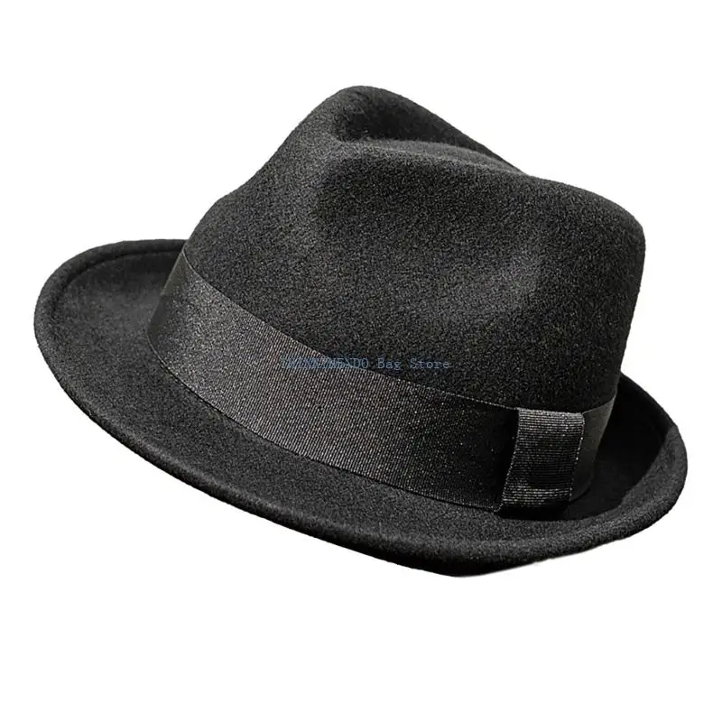 340D Adjustable Size Hat Personality Trendy Hat Elegant Wool Warm Men Stylish Hat