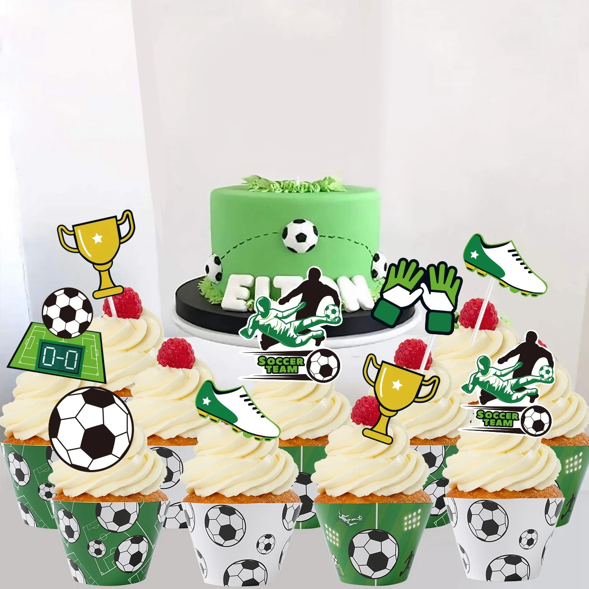 Soccer Birthday Decoration Disposable Tableware Soccer Party Paper Plates Napkins Football Themed Birthday Baby Shower Decor