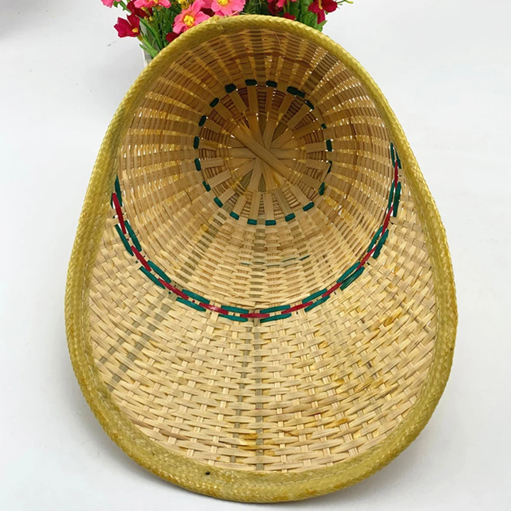 

Pineapple Hat Bamboo Weaving L Size 58-60cm Head Circumference Sun Protection Labor Safety Hat Asian Woven Caps Adults