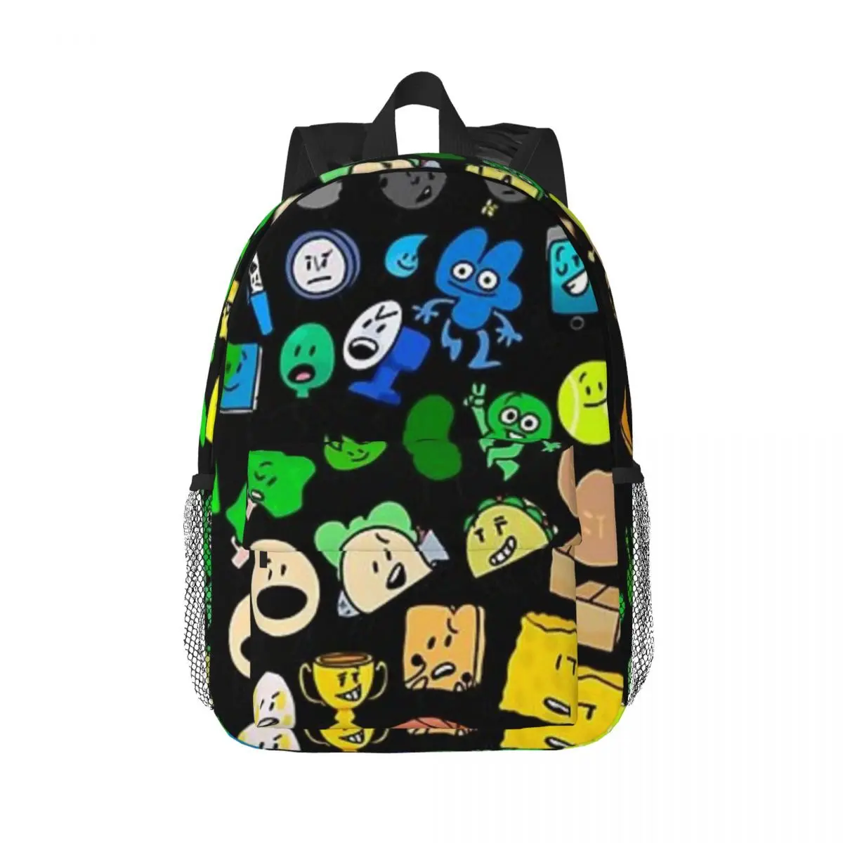 

New Fashion Classic BFDI Inanimate Insanity All Characters (Transparent) Waterproof Backpack Trendy Girls Boys School Book Bag