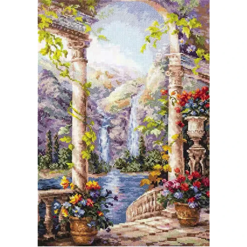 8303-2 Cross Stitch Sets Cross Stitch Paintings 14ct 18ct Stich Cross Stitch Kit Embroidery Needle Arts Craft Complete Kit Hobby