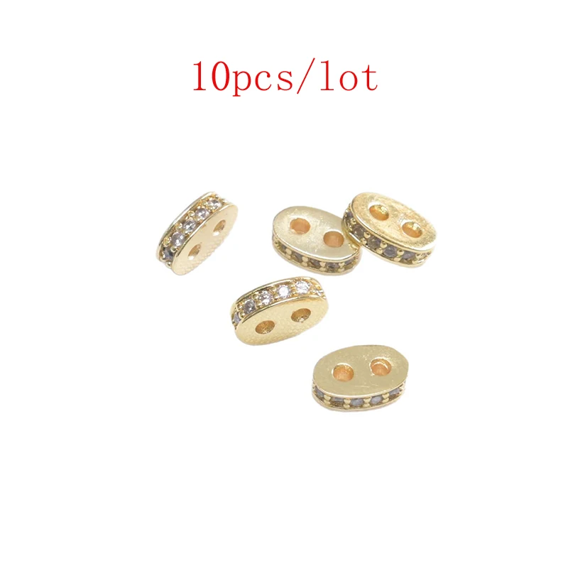 

30pcs Mix Copper Pig Nose Oval Diomand Pendant Charms For Jewelry Making DIY Necklace Earrings Accessories