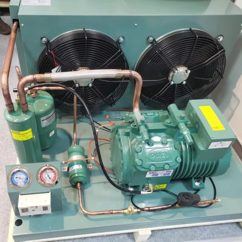 

Custom air-cooled condenser unit with compressor