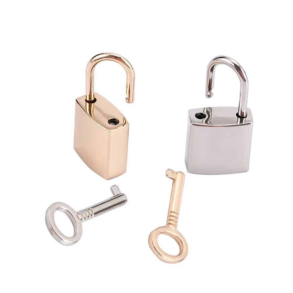 with Key Supplied Luggage Case Diary Book Home Improvement Hardware Copper Mini Lock Small Archaize Padlocks Silver