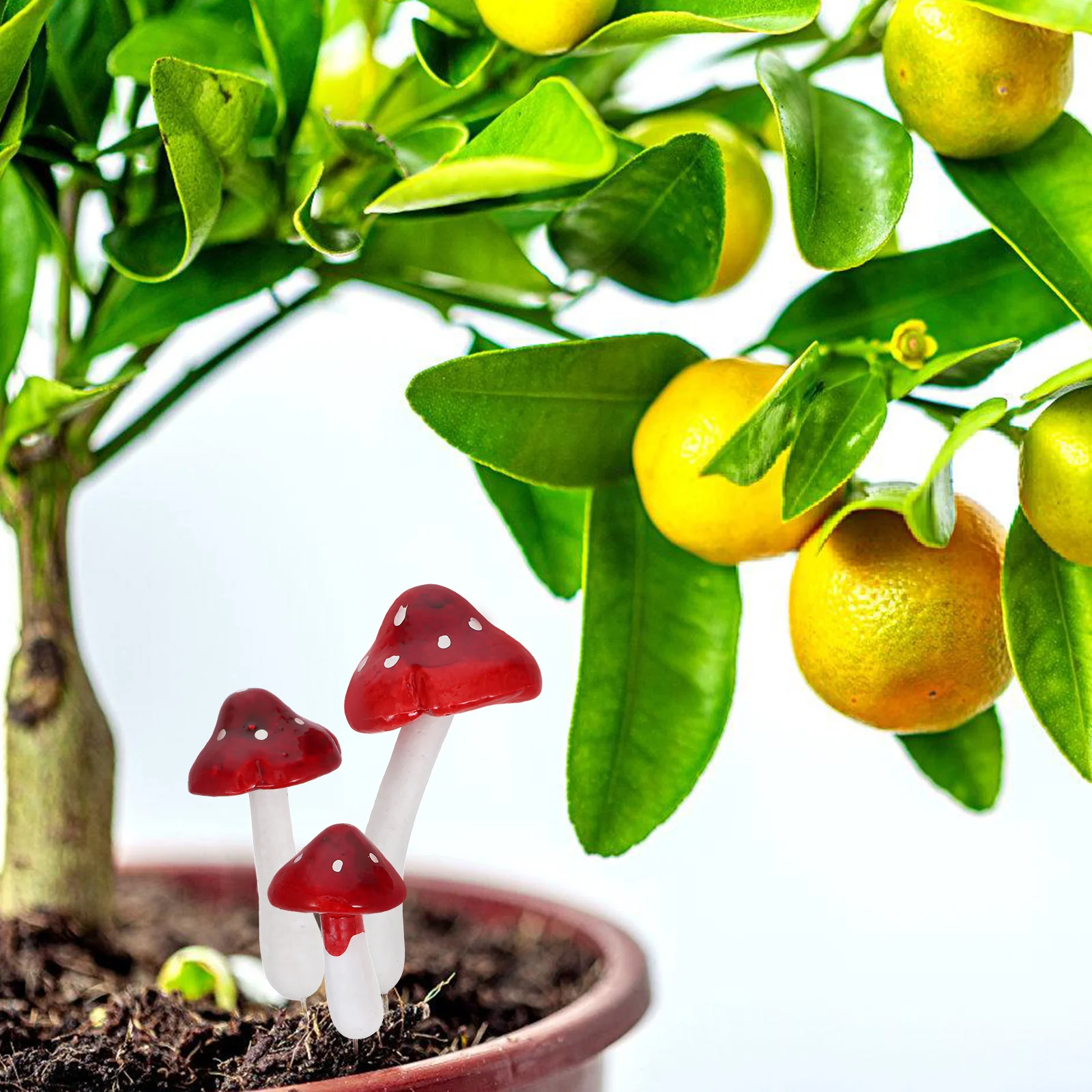 

Simulated Mushroom Decoration Artificial Plants Red Foam Garden Statues DIY Craft Accessories Outdoor Indoor Decor Yard