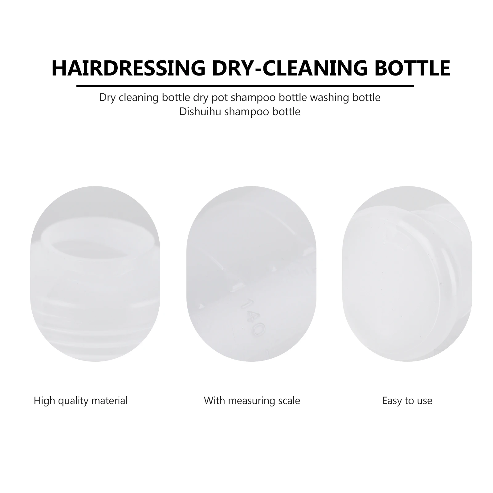 

2pcs Dry Cleaning Bottle Large Small Translucent Applicator For Color Dye Root Touch Up Tool Hair Dye Bottle Hair Coloring