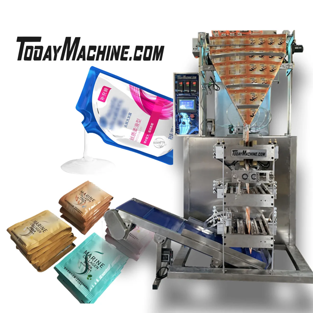 Multi Lane Automatic Liquid Ketchup Honey Sachet Stick Bag Filling and Packing Machine