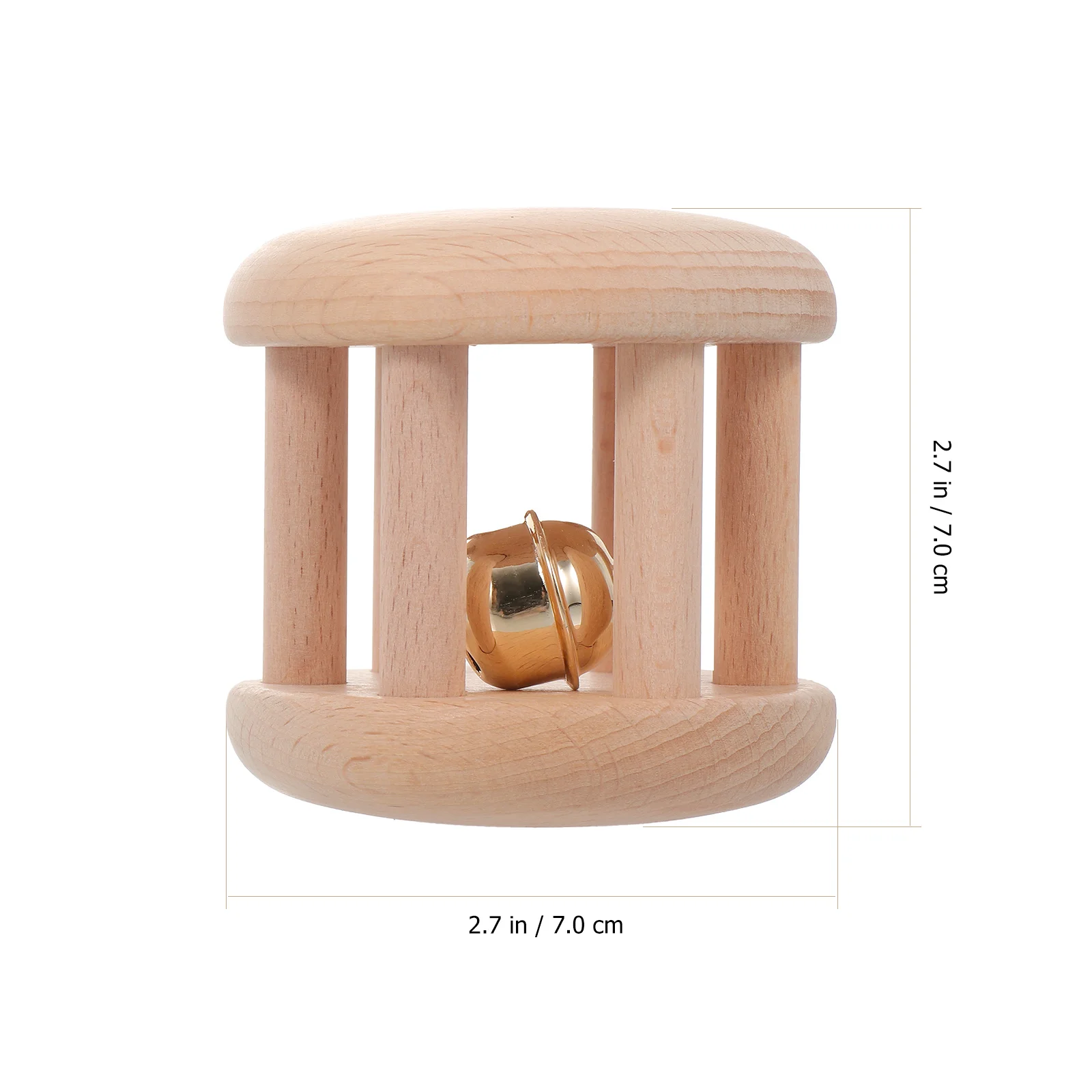 2Pcs Cute Baby Molar Teethers Wooden Chewable Round Edge Teething Aid for Healthy Tooth Growth Baby Molar Toys