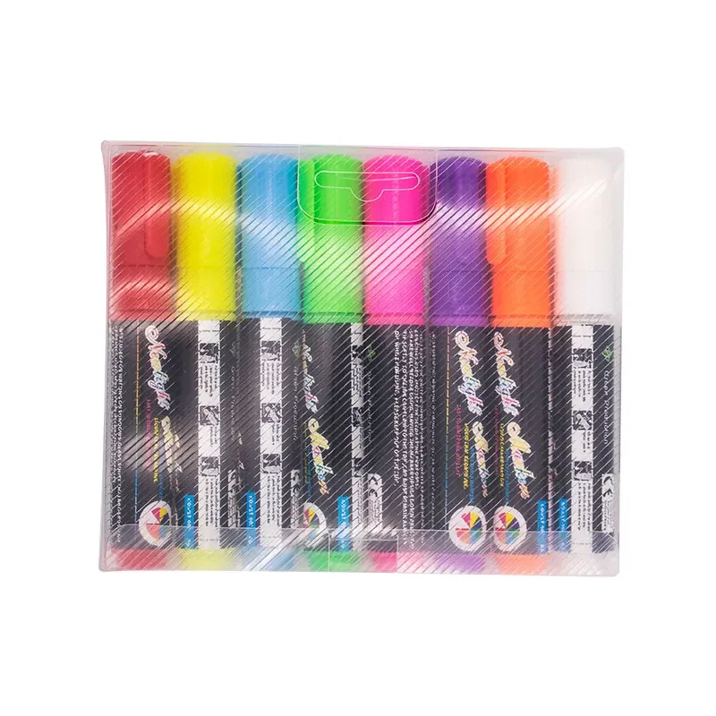 Glow In The Dark Ink Pen 8 Mm Big Whiteboard Marker Liquid Chalk Marker Fluorescent Pen With Logo