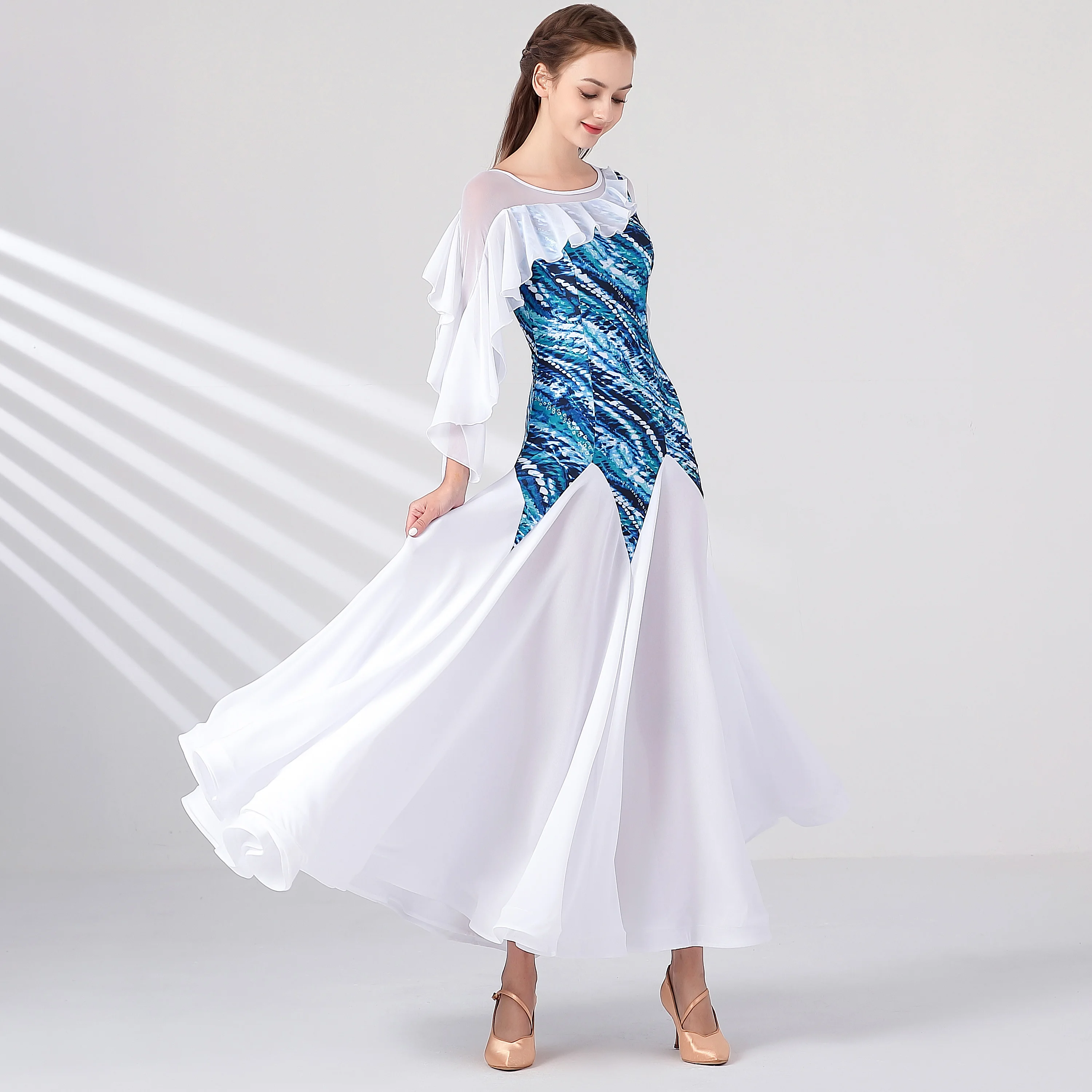 2025 모던댄스 드레스 볼룸댄스 의상 볼룸댄스 왈츠 연습복