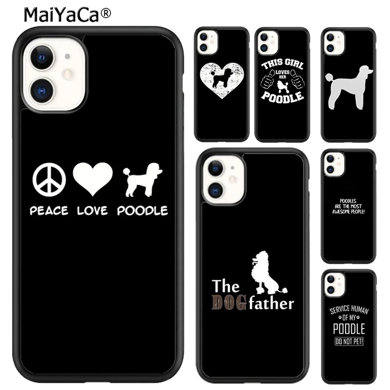 MaiYaCa Peace love Poodle чехол для телефона для iPhone 16 15 SE2020 6 7 8 plus 11 12 mini 13 14 pro max чехол MaiYaCa Peace love Poodle чехол для телефона для iPhone 16 15 SE2020 6 7 8 plus 11 12 mini 13 14 pro max чехол