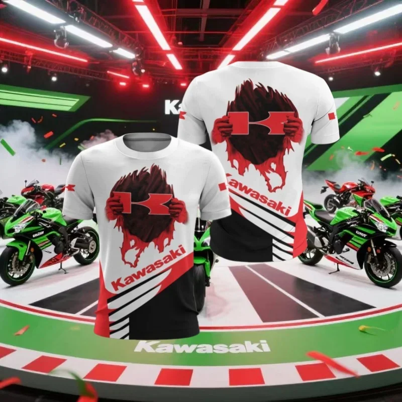 

Kawasaki Summer Outdoor Sports Popular Quick Drying Breathable Motorcycle T-shirt Thin Motorcycle Sports Comfortable T-shirt