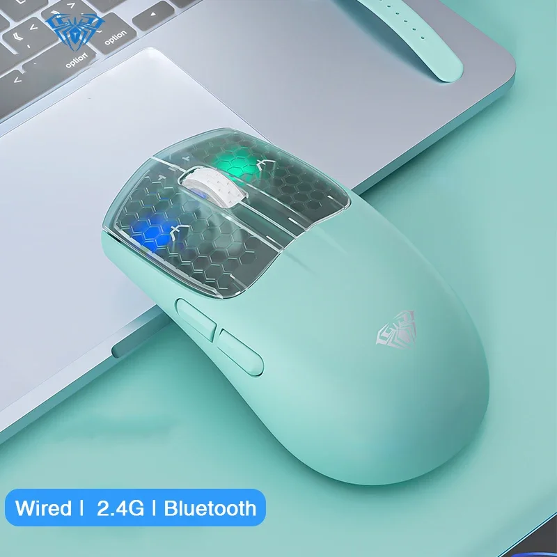 AULA SC560: Tri-mode Bluetooth Mouse with 10000 DPI, Ultra Light Weight and Ergonomic Rechargeable Design for Office and Gaming