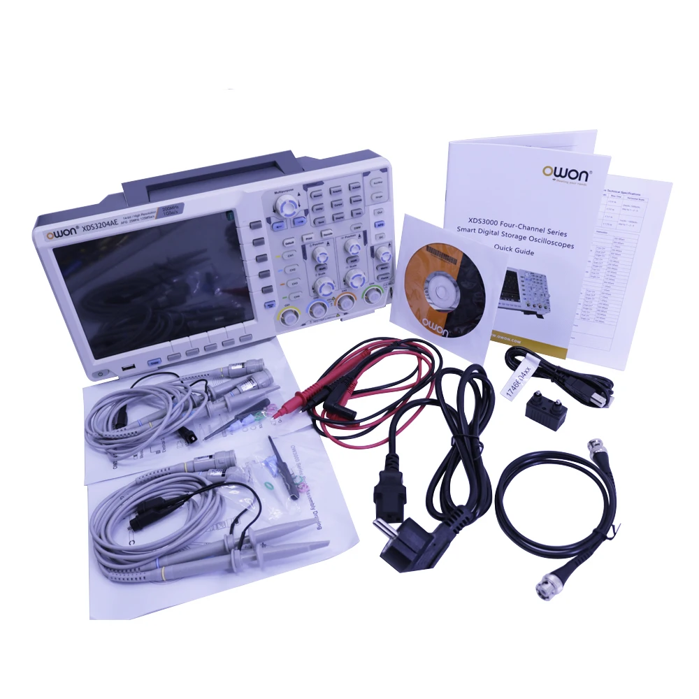 

OWON XDS3204AE 4CH 14bit Touchscreen Digital Oscilloscope 200MHz Bandwidth 1GS/s Sample Rate