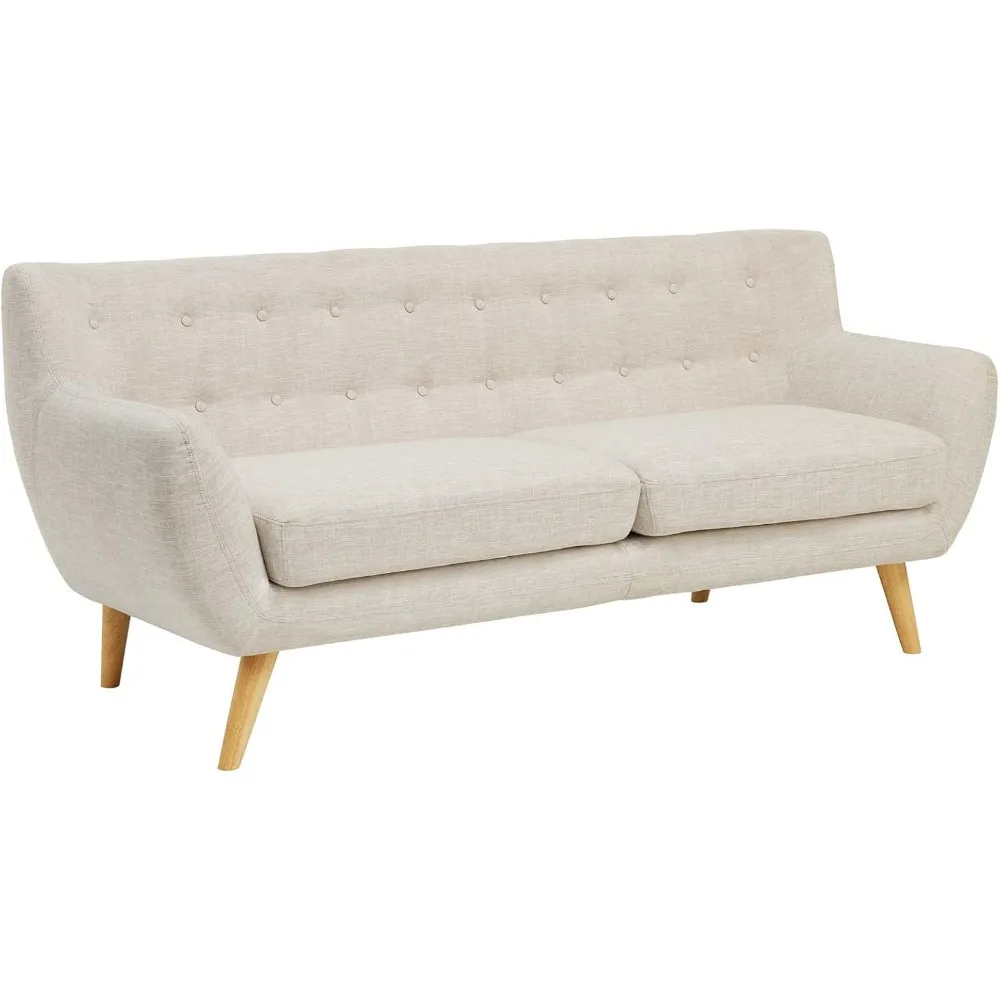 

XMSJ Remark Mid-Century Modern Sofa With Upholstered Fabric In Beige